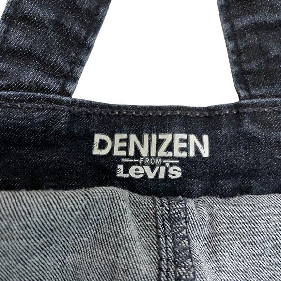 Denizen Levi’s XS Skinny Denim Overalls | Dark Wash Stretch Cross-Back Jumpsuit - Picture 7 of 11